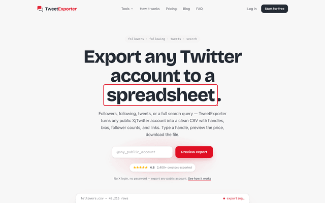 TweetExporter screenshot 1