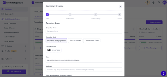 MarketingBlocks AI screenshot 2