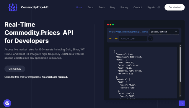 Commodity Price API screenshot 1