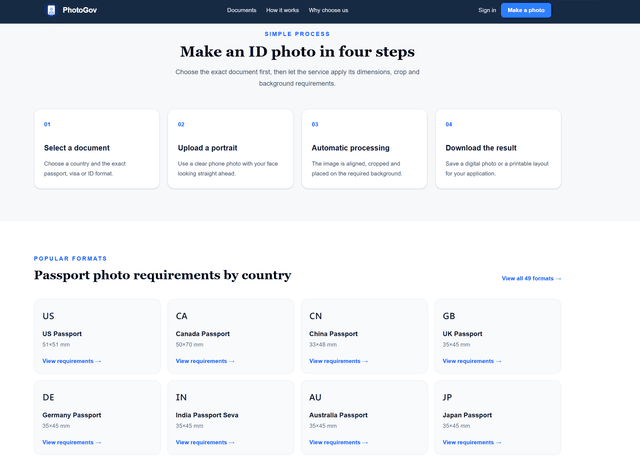 PhotoGov — AI Passport & Visa Photo Maker screenshot 3