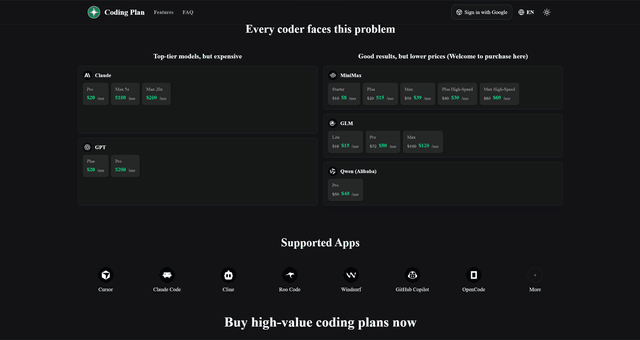 Coding Plan screenshot 2