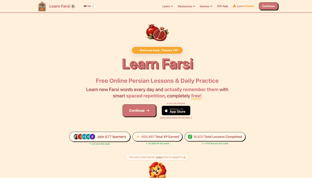 Learn Farsi screenshot 1