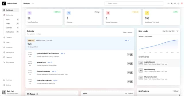 Goliath Data Real Estate CRM screenshot 2