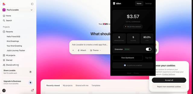 Idlen - Your AI Thinks. You Earn. screenshot 3
