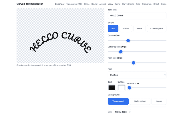 Curved Text Generator screenshot 1