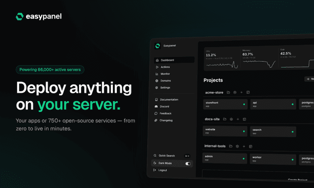 Easypanel screenshot 1
