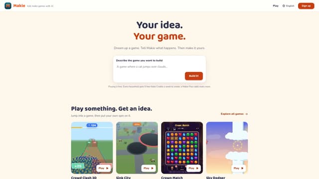 Makie: AI Game Maker for Kids screenshot 2