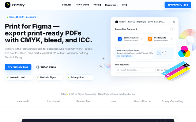 Printery - Print for Figma screenshot 1