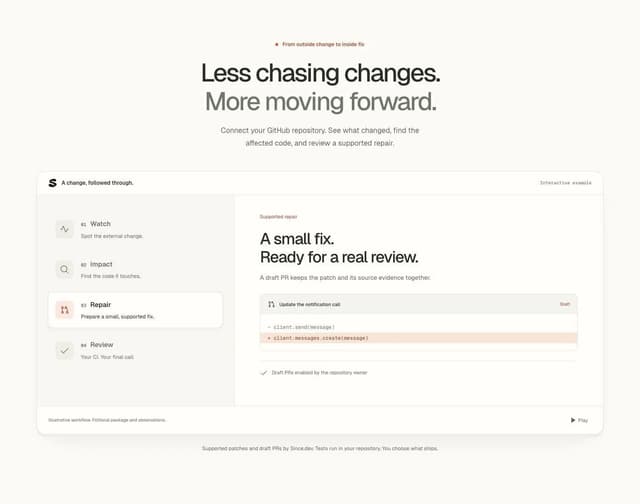 Since.dev screenshot 2