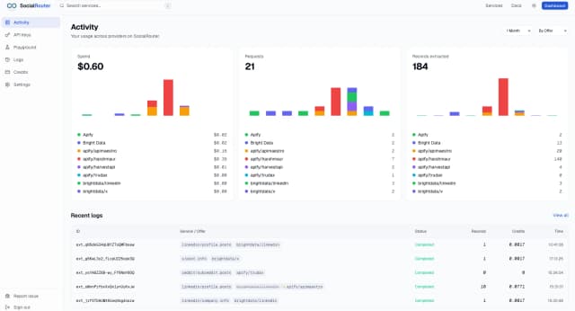SocialRouter screenshot 1