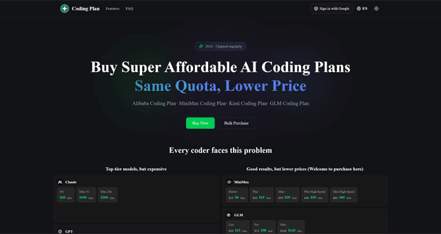 Coding Plan screenshot 1