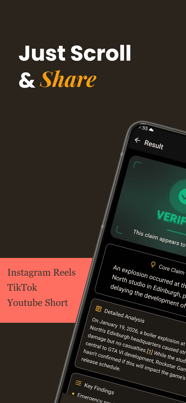 ShortFact | AI-Powered Fact-Checking for Viral Videos screenshot 4