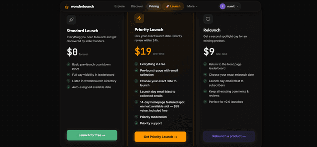 WonderLaunch | Get seen. Get users. Get feedback. screenshot 4