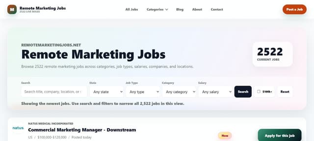 Remote Marketing Jobs screenshot 1