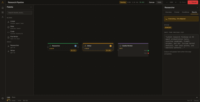 Runsight — YAML-first workflow engine for AI agents screenshot 4