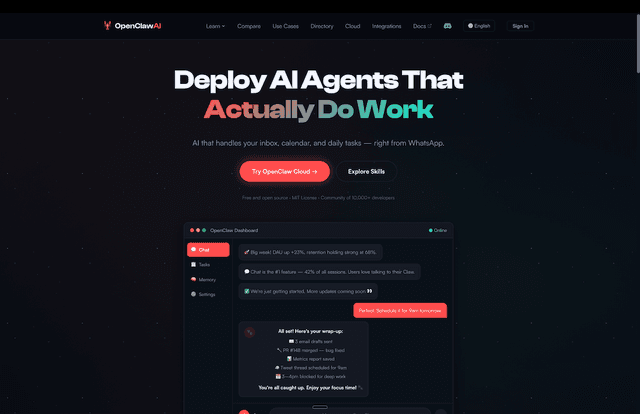 OpenClaw AI screenshot 1