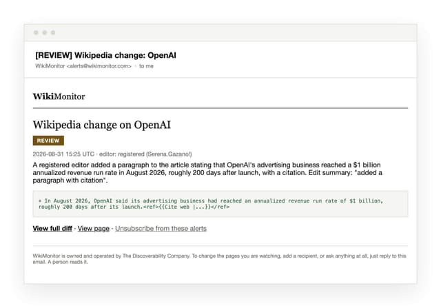 WikiMonitor screenshot 1