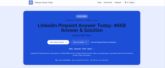 Pinpoint Answer Today screenshot 1