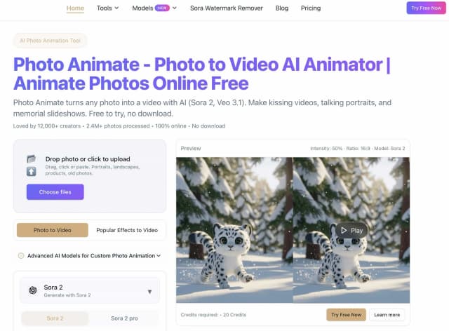 PhotoAnimate - Sora Watermark Remover screenshot 1