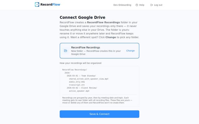 RecordFlow screenshot 2