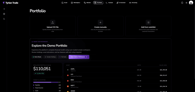 Home Feed · TyrianTrade Social screenshot 5