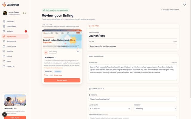 LaunchPact screenshot 2