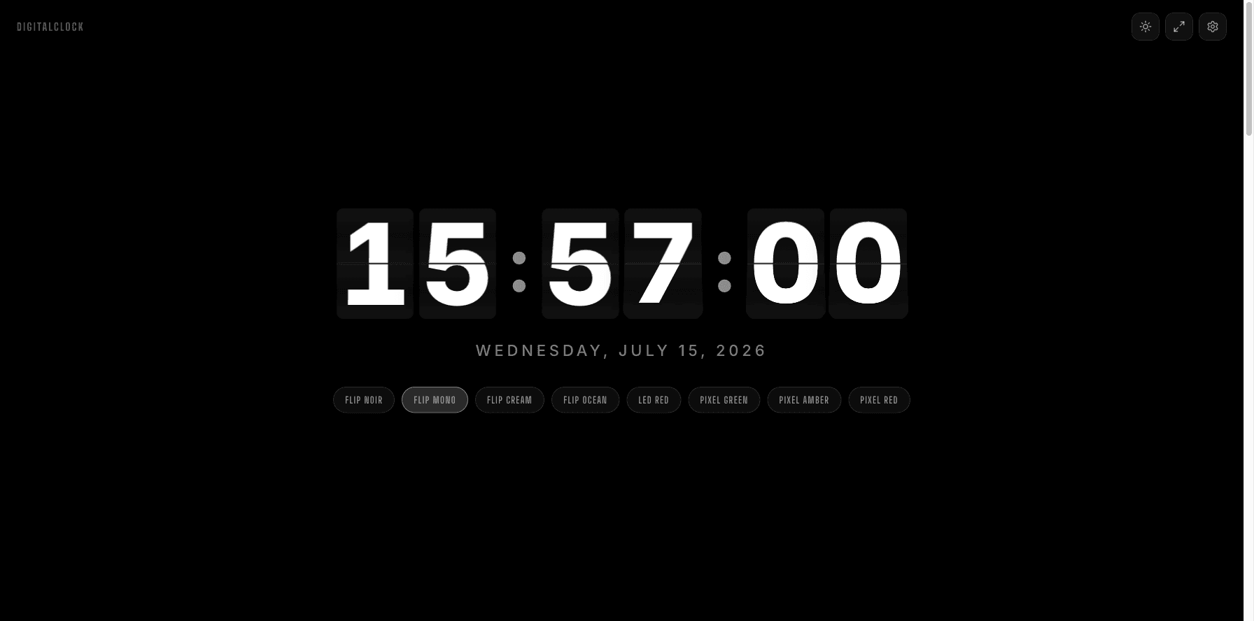 Digital Clock Online screenshot 1