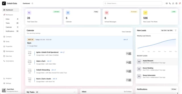 Goliath Data Real Estate CRM screenshot 1