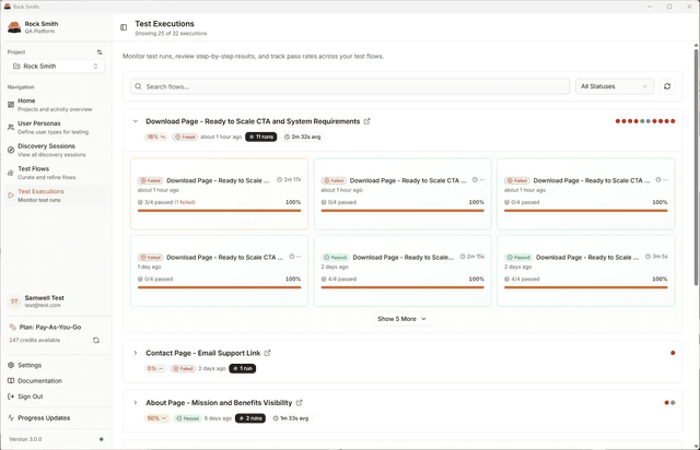 Rock Smith - AI-Powered QA Testing Platform - Rock Smith screenshot 4