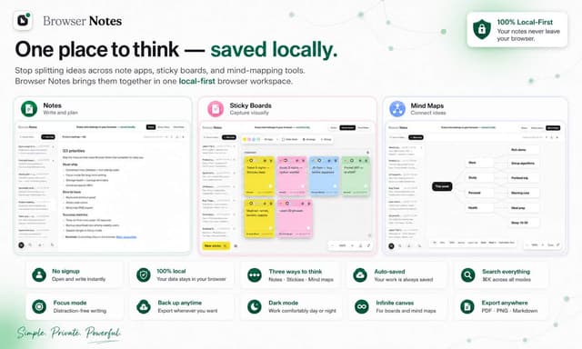 Browser Notes screenshot 1
