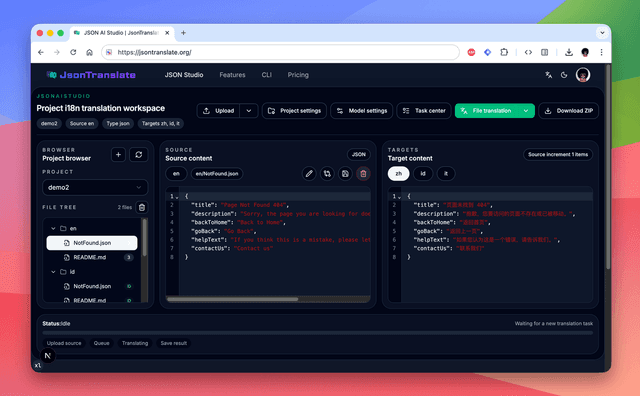 JsonTranslate screenshot 2