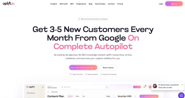 UpliftAI SEO on Autopilot screenshot 1