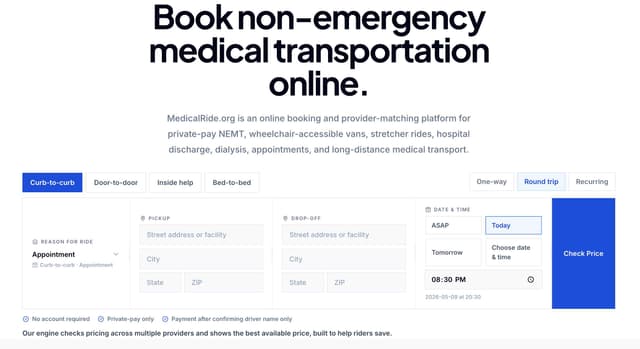 MedicalRide.Org screenshot 1