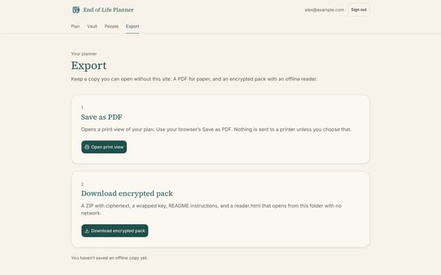 End of Life Planner screenshot 4