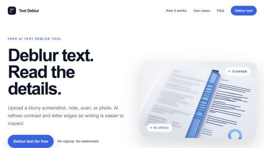 Text Deblur screenshot 1