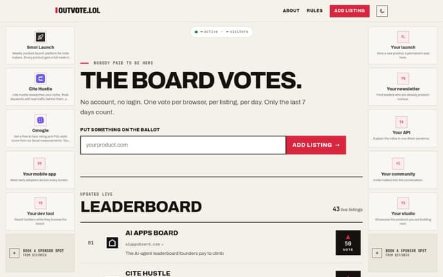 Outvote screenshot 1