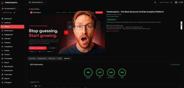 TubeAnalytics screenshot 2