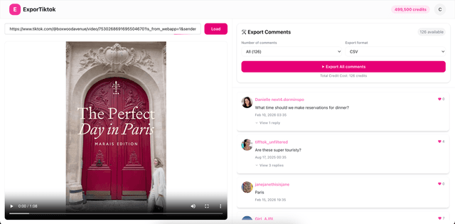 ExporTiktok - Export TikTok Comments to CSV & Excel screenshot 2