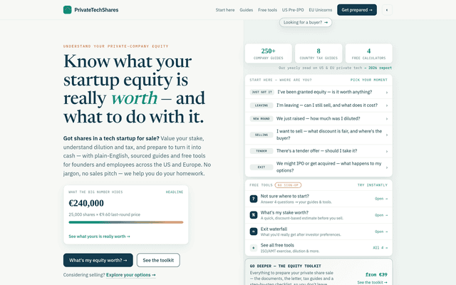 PrivateTechShares screenshot 1