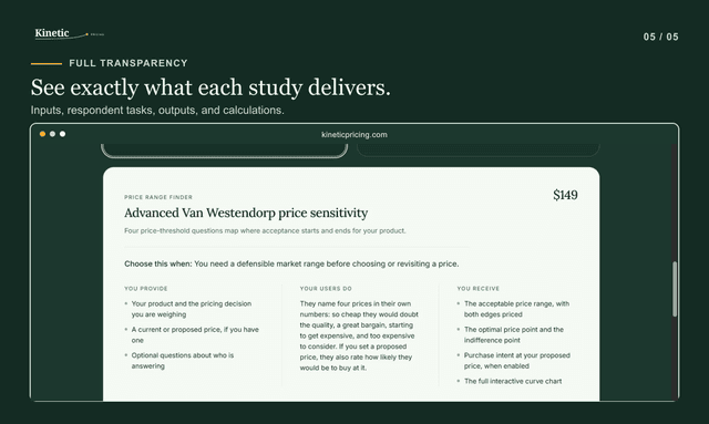 Kinetic Pricing screenshot 3