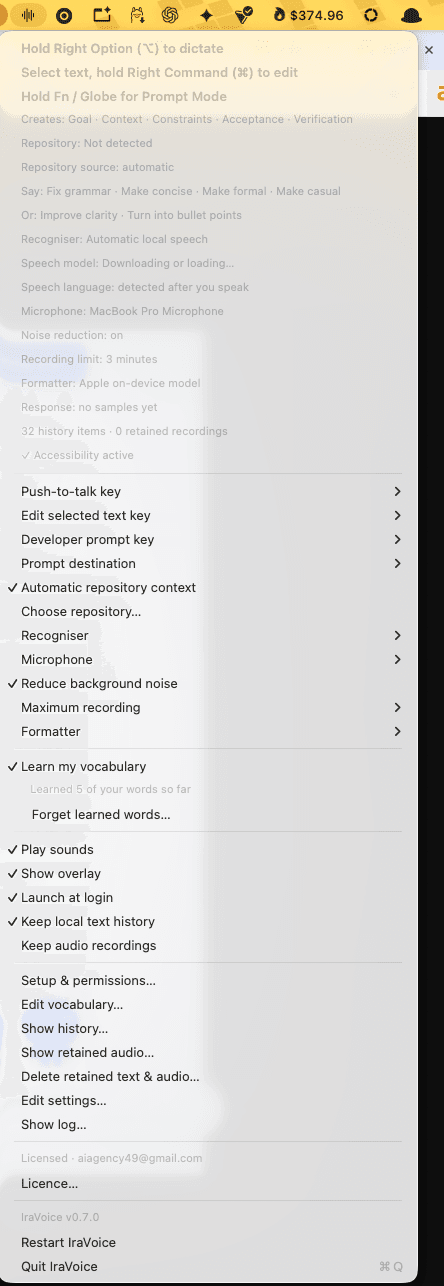 IraVoice screenshot 2