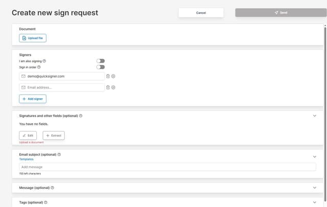 QuickSigner screenshot 1