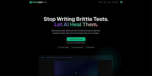 Mechasm - AI-Powered Self-Healing Test Automation screenshot 1