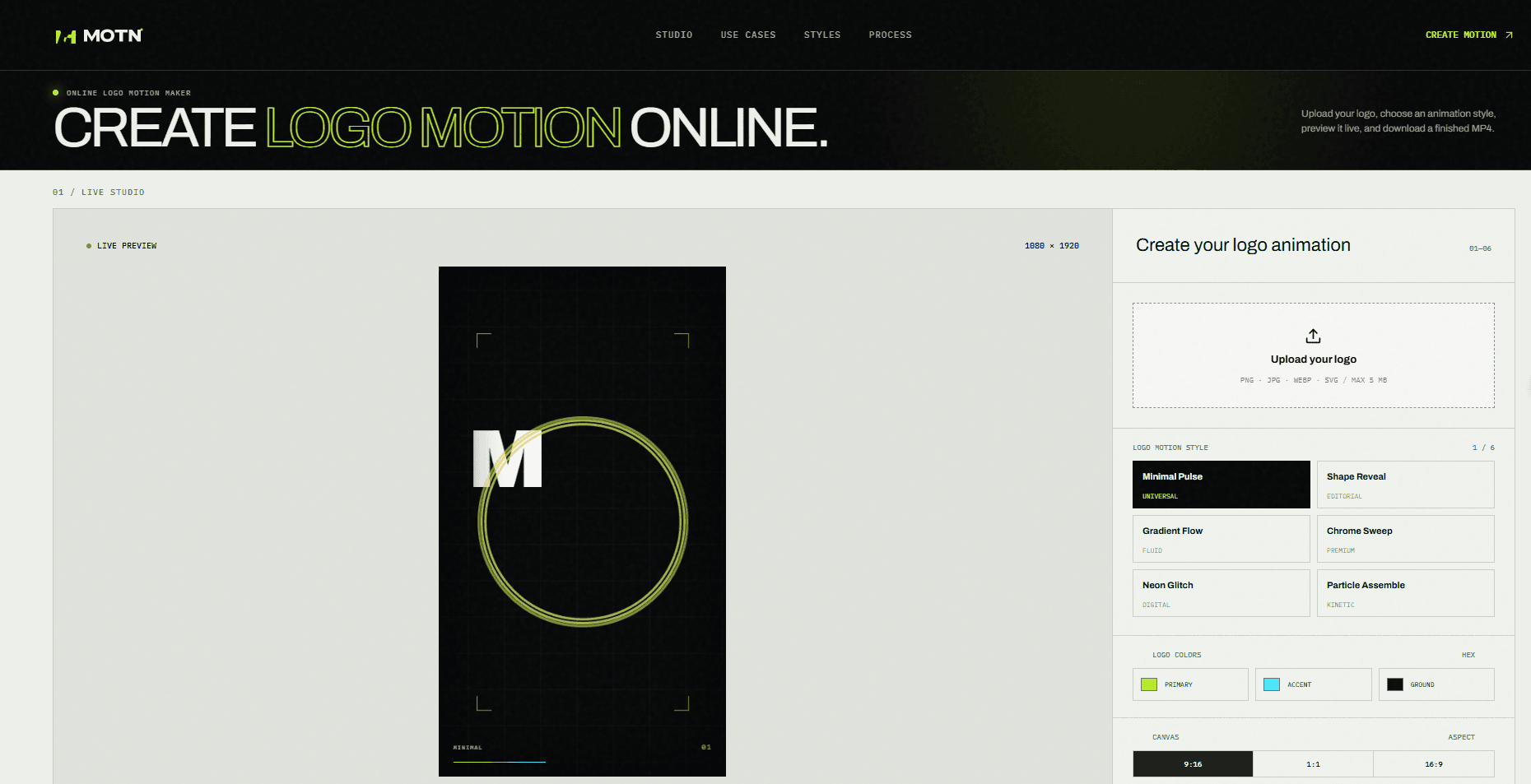 MOTN Logo Motion Maker screenshot 1