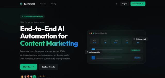 Boostmatic - AI-Powered Content Marketing Automation screenshot 1