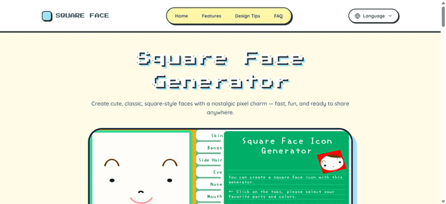 Square Face Generator screenshot 1