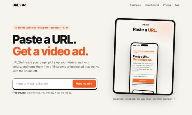 URL2Ad screenshot 2