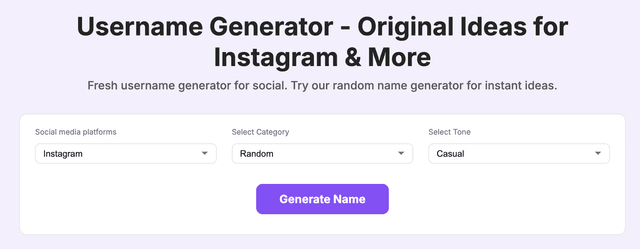 Username Generator screenshot 1