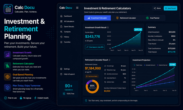 Free Online Calculators, Invoice Makers & Legal Tools 2026 screenshot 2