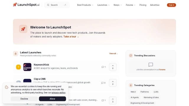 LaunchSpot.ai screenshot 2